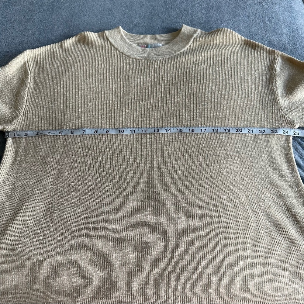 Free People Beach Tan Knit Oversize Sweater Size M - Picture 11 of 11